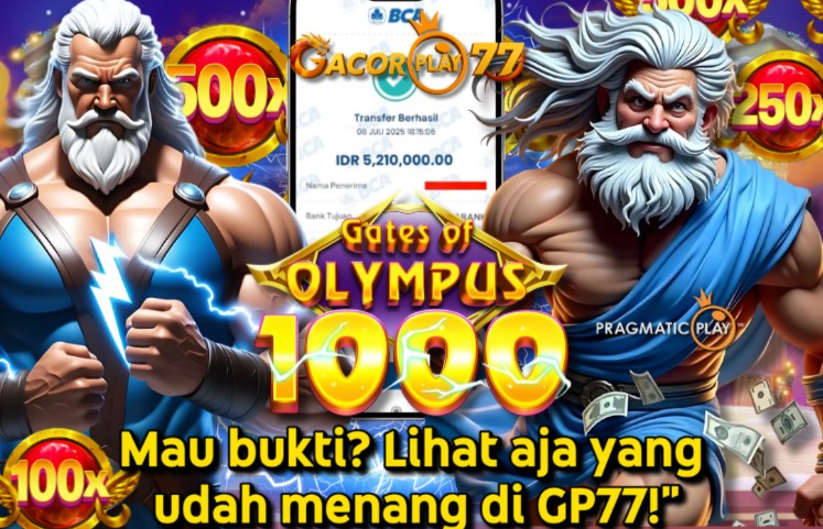 Selamat kepada user id : ko***n Wede Rp 5.210.000 di Game GATES OF OLYMPUS 1000 PRAGMATIC PLAY Cair Gk Sampe 1 Menit! Menang Mudah di Gacorplay77